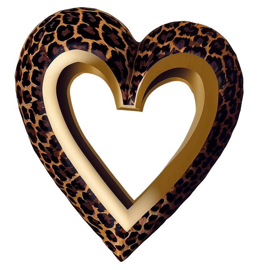 Passionate Leopard Heart Png 06282024