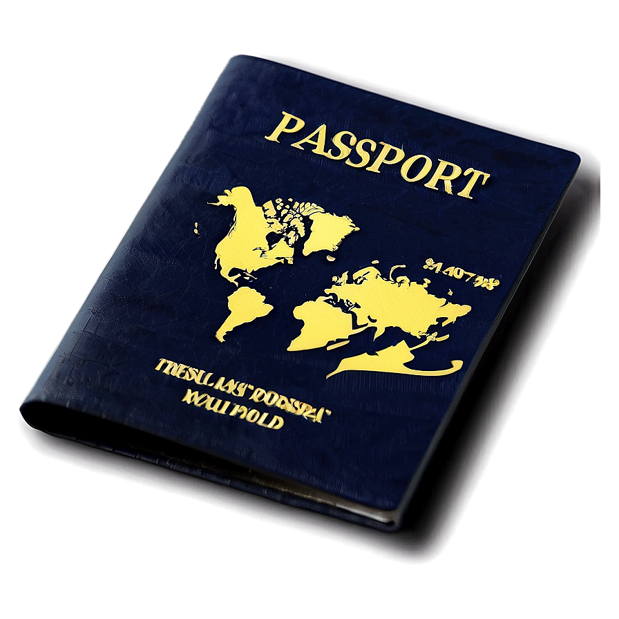 Passport On World Map Png Bcd2