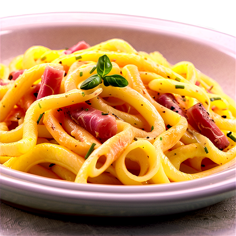 Pasta Carbonara Dish Png Oqe43