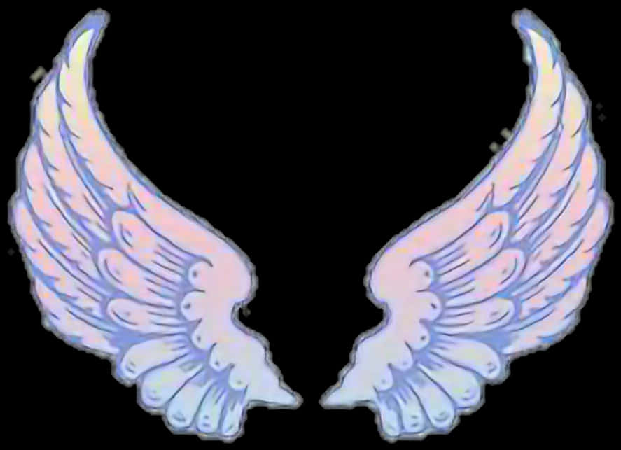 Pastel Angel Wings Illustration