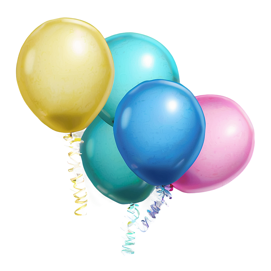 Pastel Blue Balloons Png 39