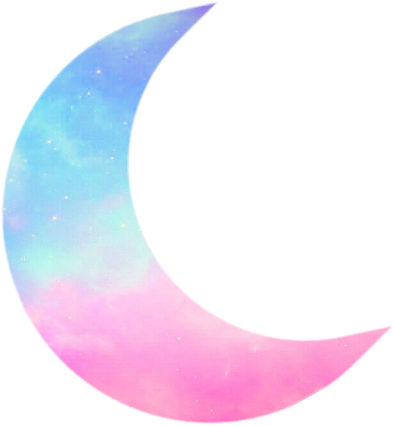 Pastel Crescent Moon