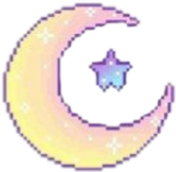 Pastel Crescent Moonwith Star