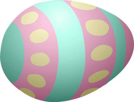 Pastel Easter Eggwith Polka Dots