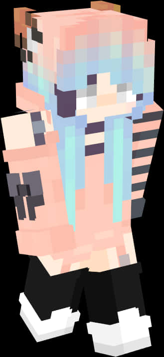 Pastel Gamer Girl Minecraft Skin