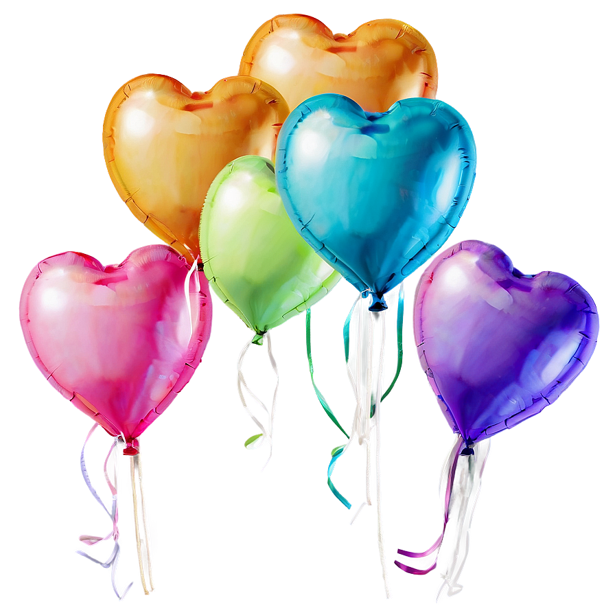 Pastel Heart Balloon Png 06212024