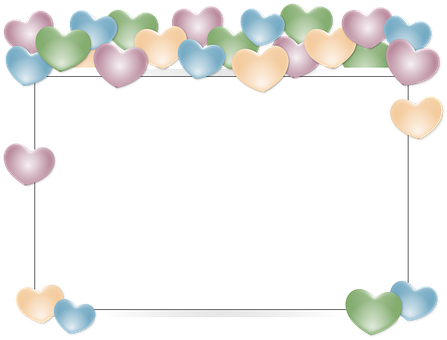 Pastel Hearts Frame