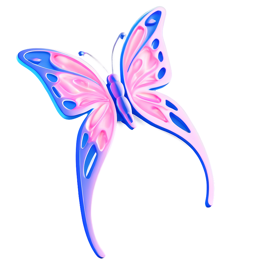 Pastel Pink Butterfly Clip Png Wns30