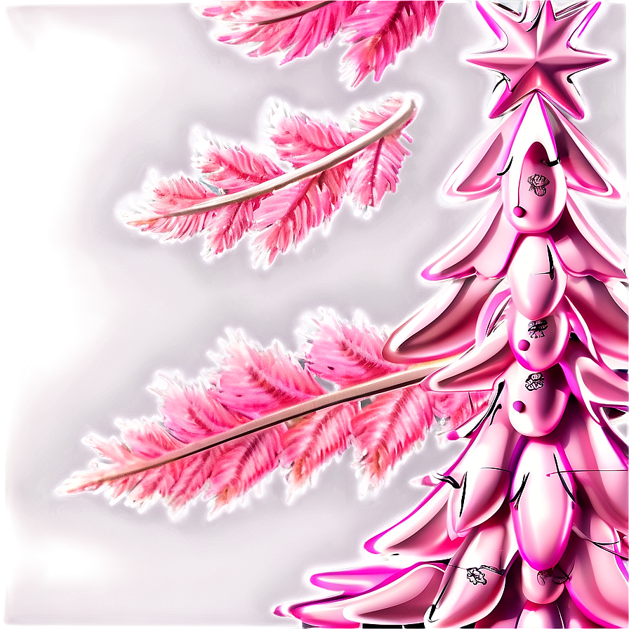 Pastel Pink Christmas Tree Png 9