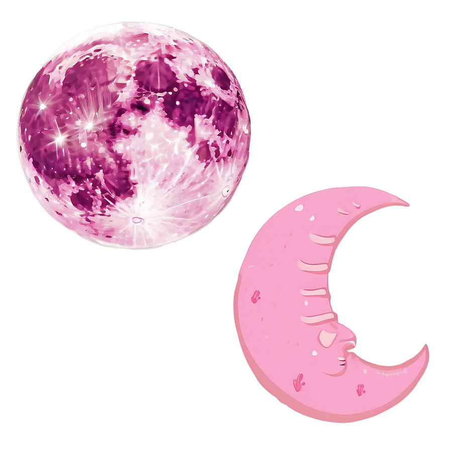 Pastel Pink Moon For Nursery Decor Png 06252024