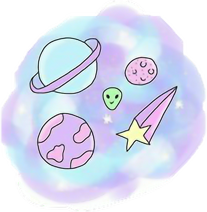 Pastel Space Doodles Kawaii