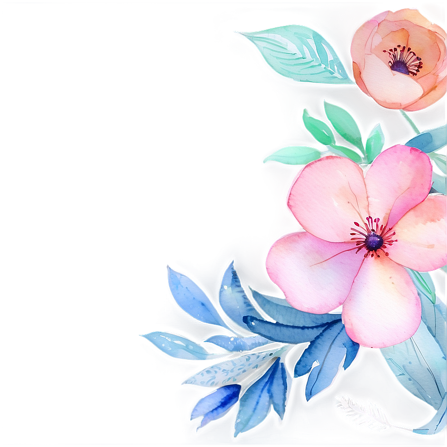 Pastel Watercolor Florals Png 06272024