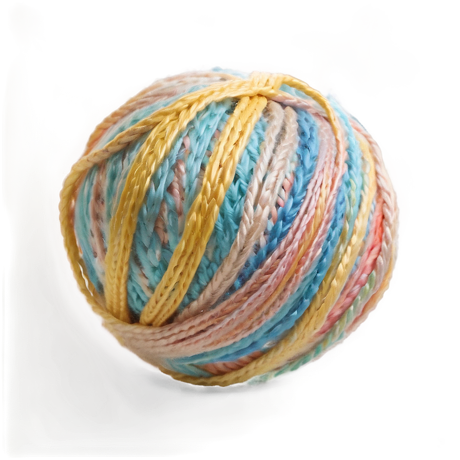 Pastel Yarn Ball Png 06212024