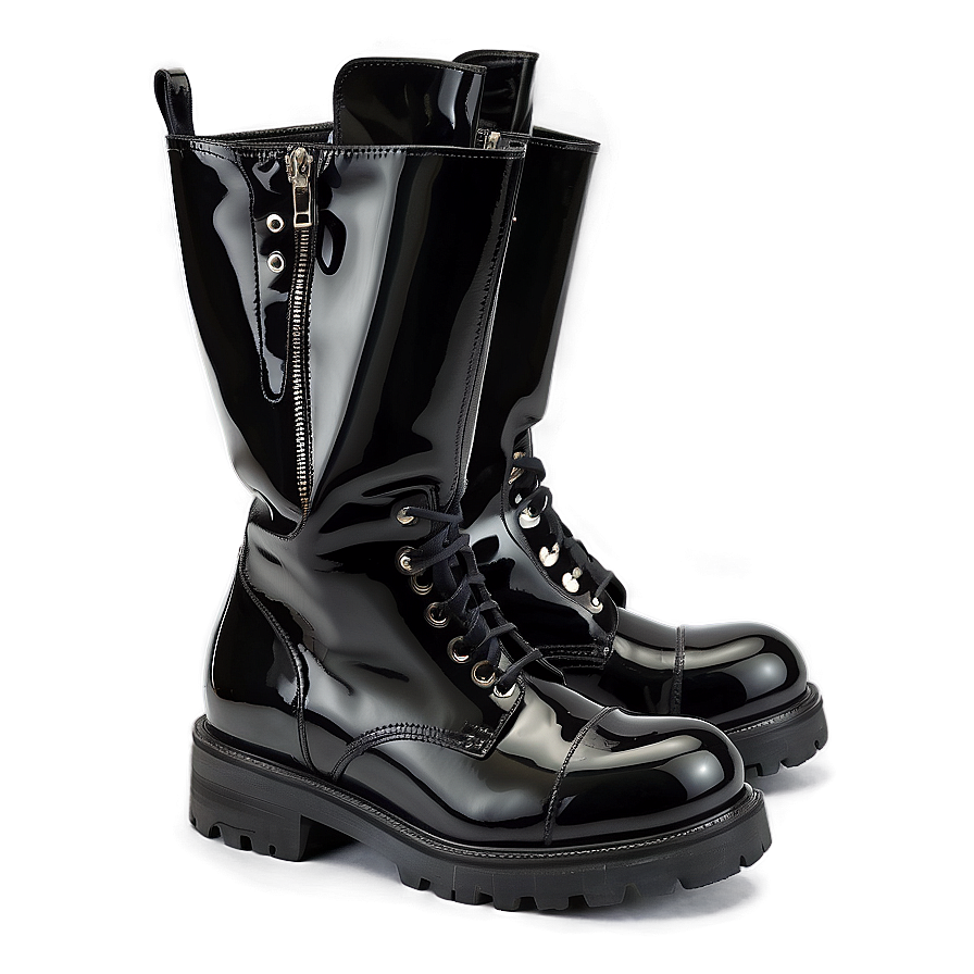 Patent Leather Boots Png Qon32