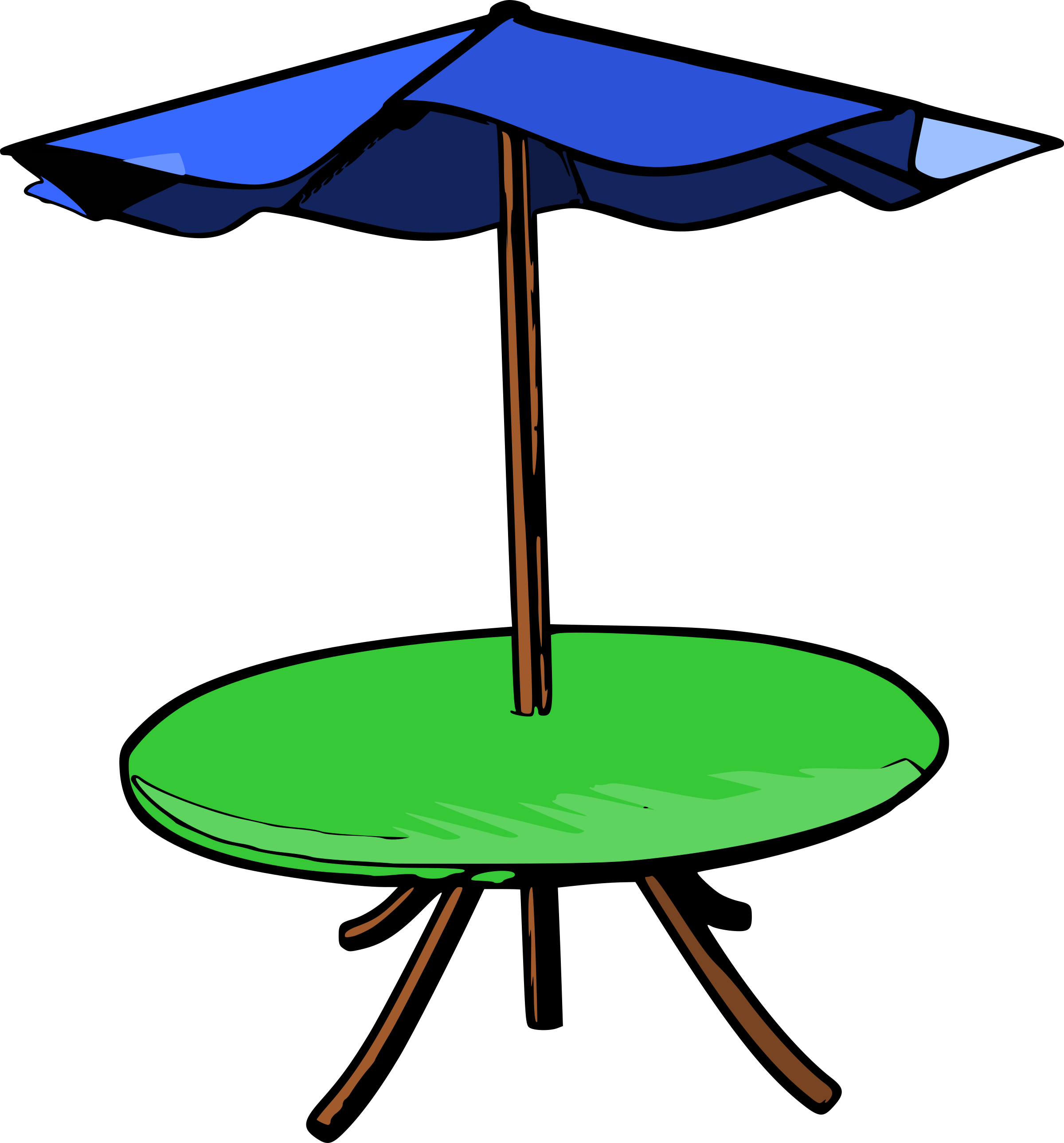 Patio Table With Umbrella Clipart