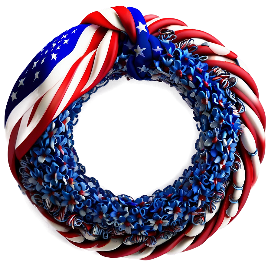 Patriotic 4th Of July Wreath Png 05212024