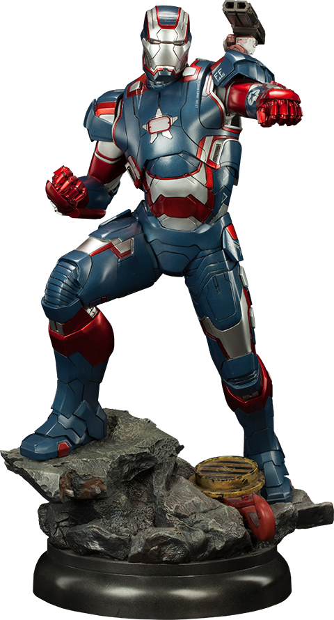 Patriotic Armored Hero Statue