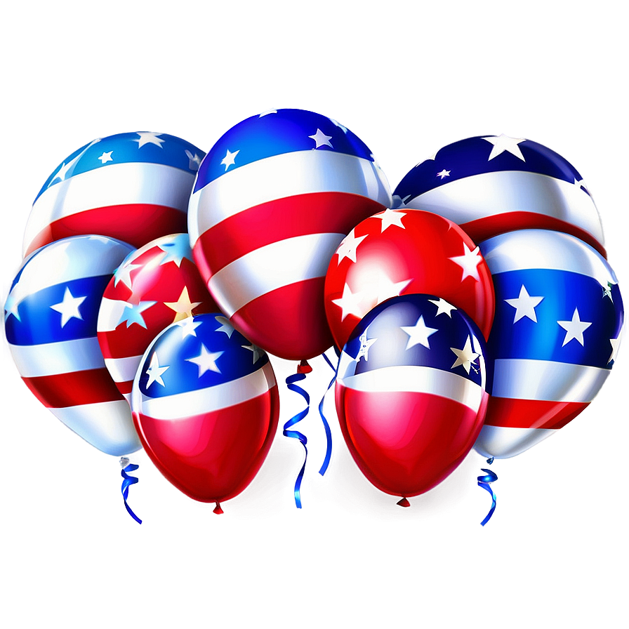 Patriotic Balloons 4th Of July Png 81
