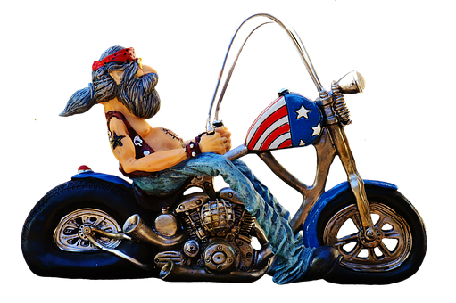 Patriotic Fantasy Biker Figurine