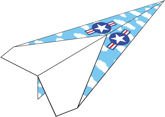 Patriotic Paper Plane Illustration