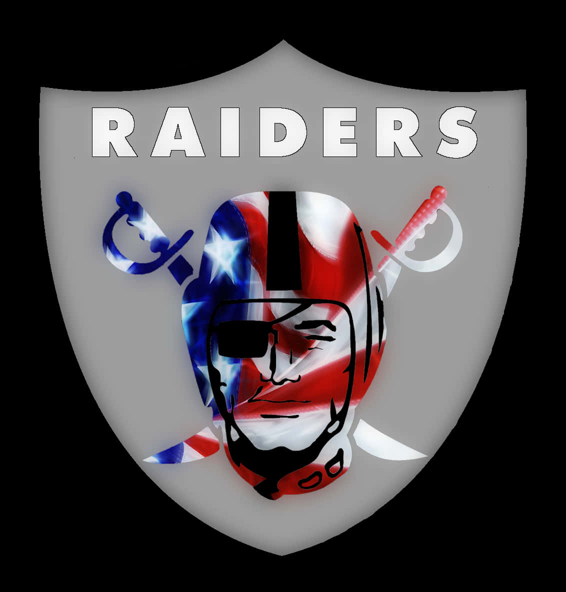 Patriotic Raiders Football Logo