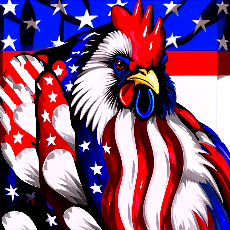 Patriotic Rooster Art Png 80