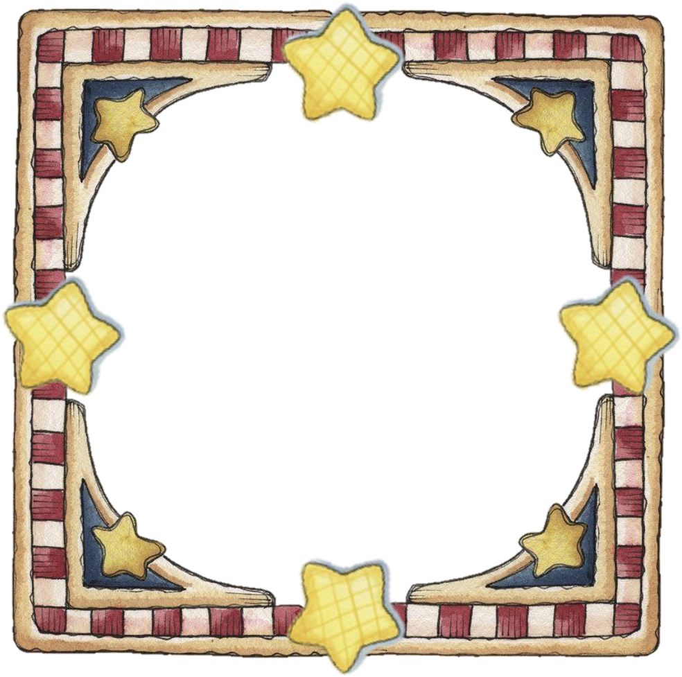 Patriotic Star Border Frame