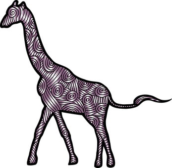 Patterned Giraffe Silhouette