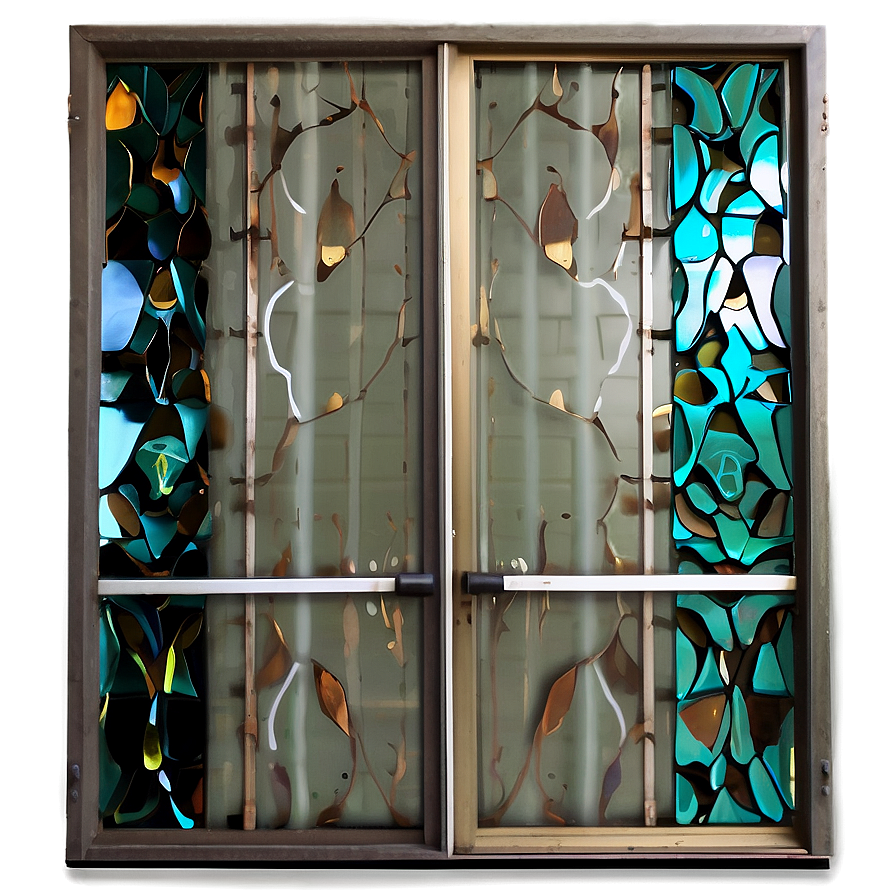 Patterned Glass Door Png Yua