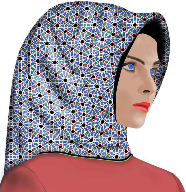 Patterned Hijab Portrait