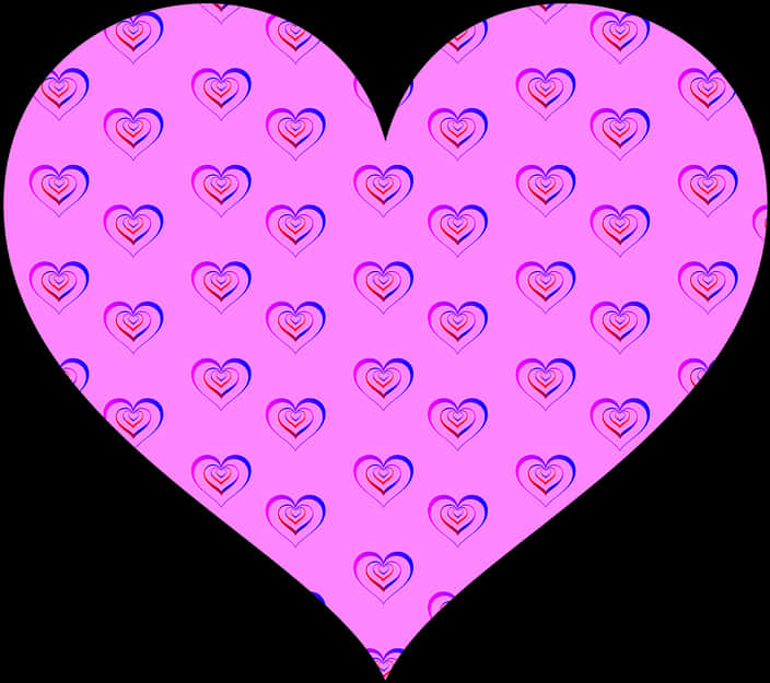 Patterned Pink Heart Background