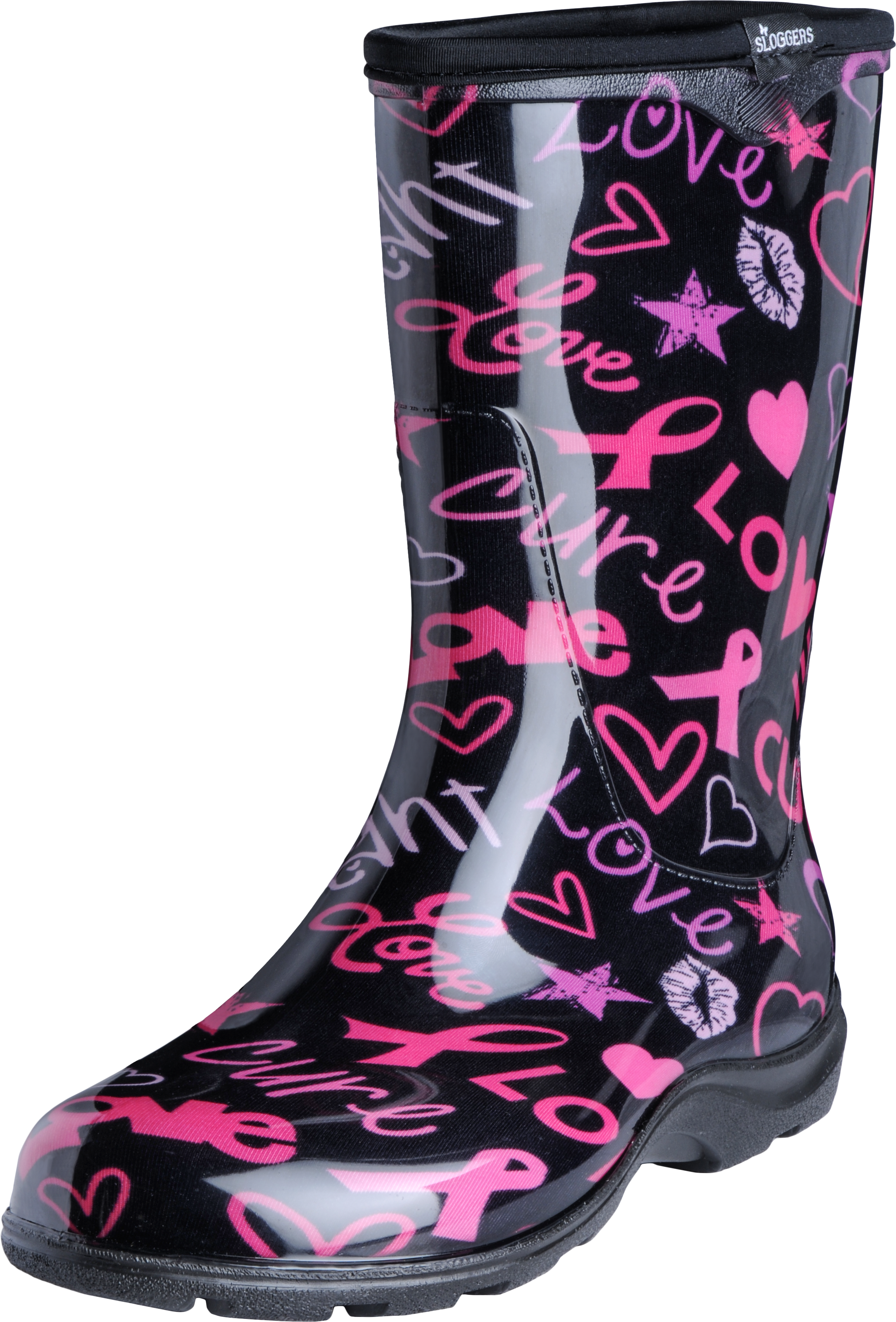 Patterned Rain Boot Loveand Kisses Design