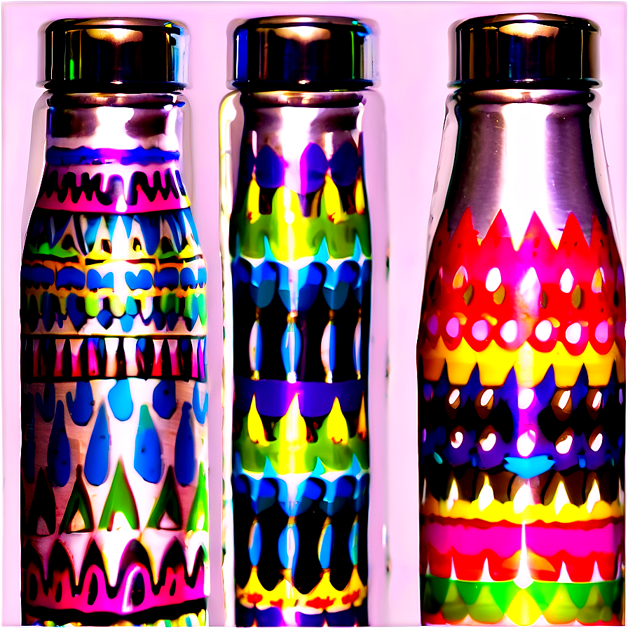 Patterned Reusable Water Bottle Png Kfd74