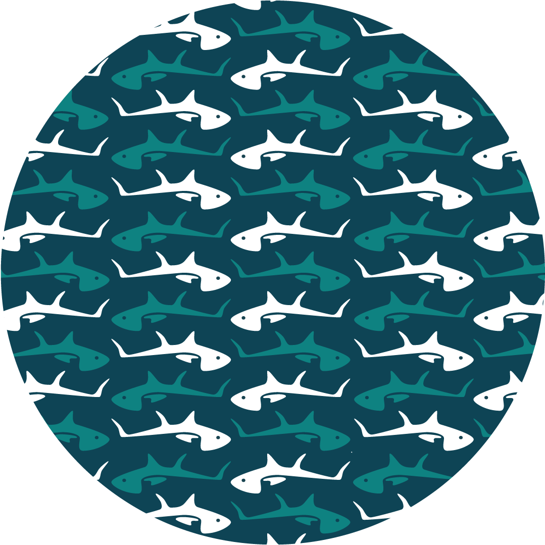 Patterned Tuna Swim Circle