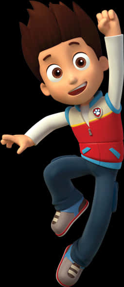 Paw Patrol Animated Character Jumping