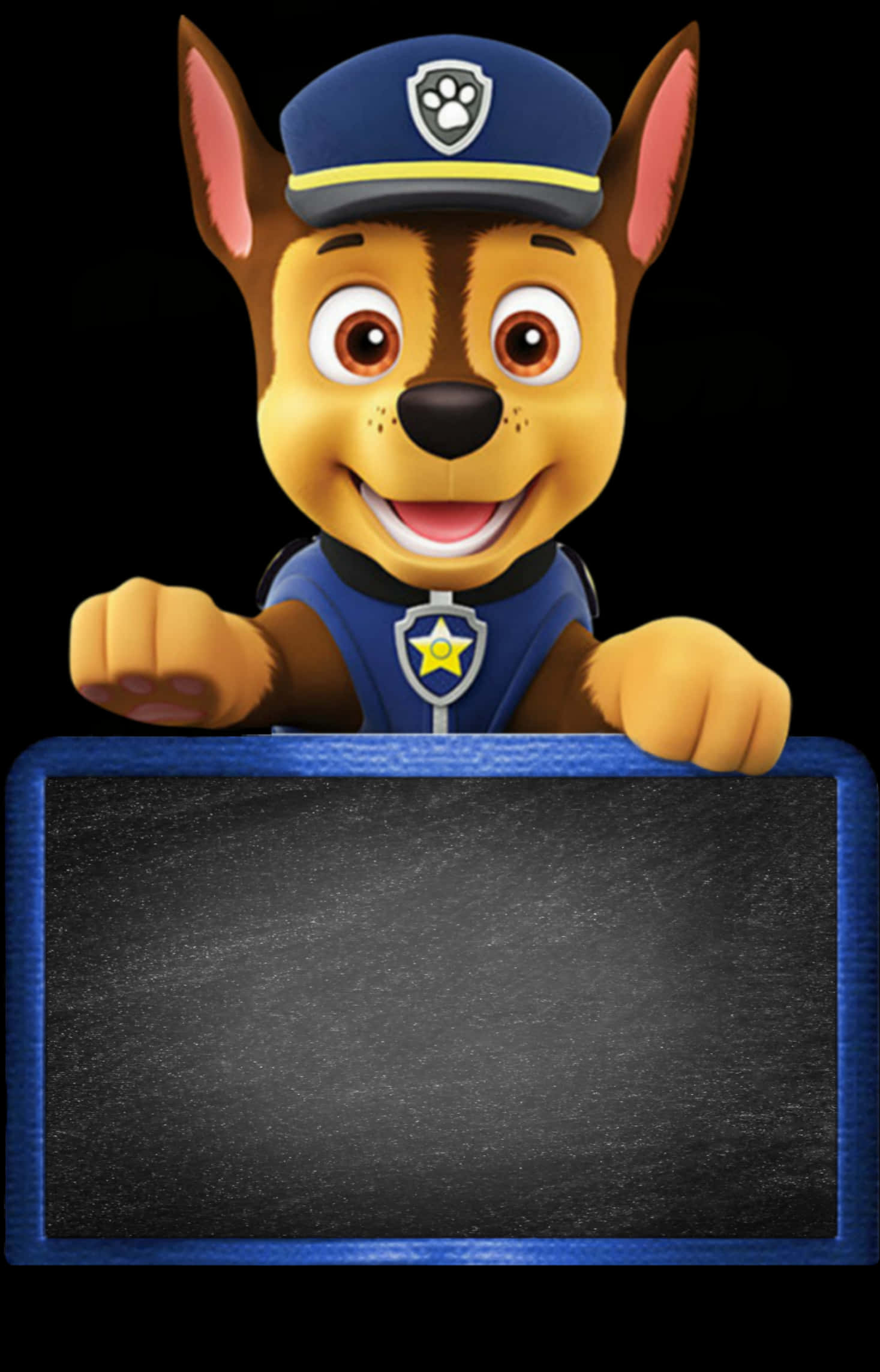 Paw Patrol Chase With Blank Sign