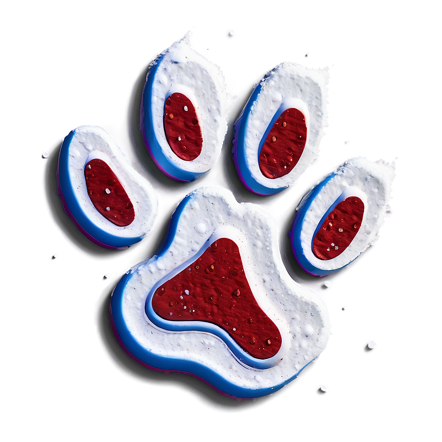 Paw Print In Snow Png 05042024