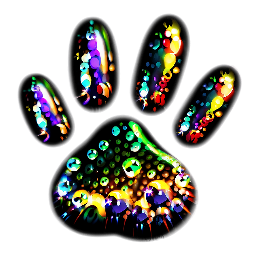 Paw Print With Sparkles Png Gro17