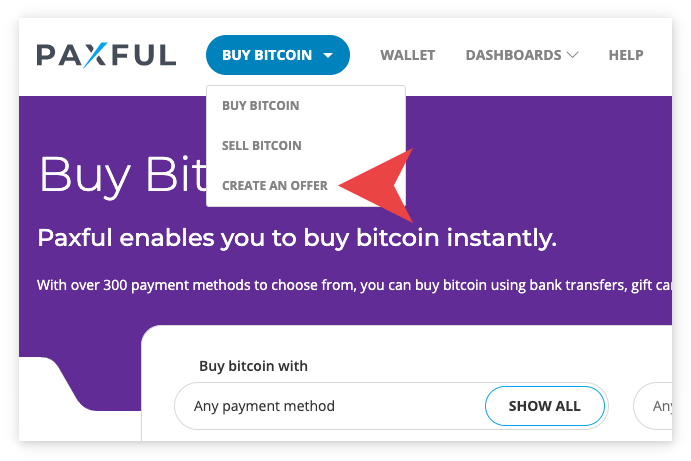 Paxful Buy Bitcoin Platform Interface