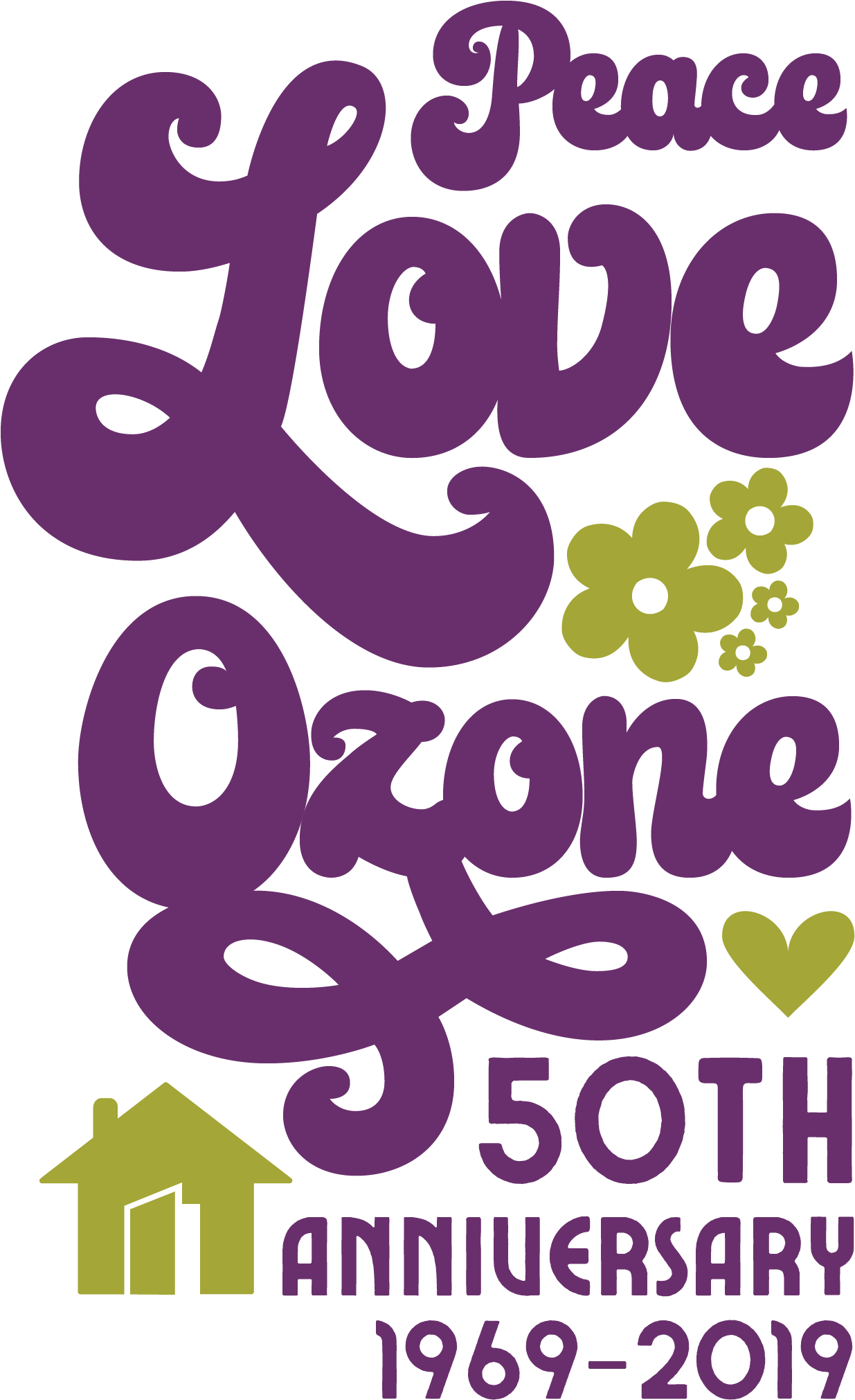 Peace Love Ozone50th Anniversary Graphic