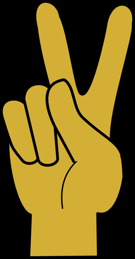 Peace Sign Hand Gesture Graphic