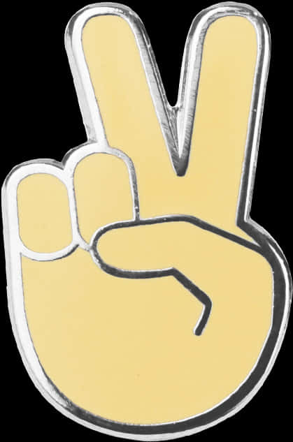 Peace Sign Hand Gesture Sticker