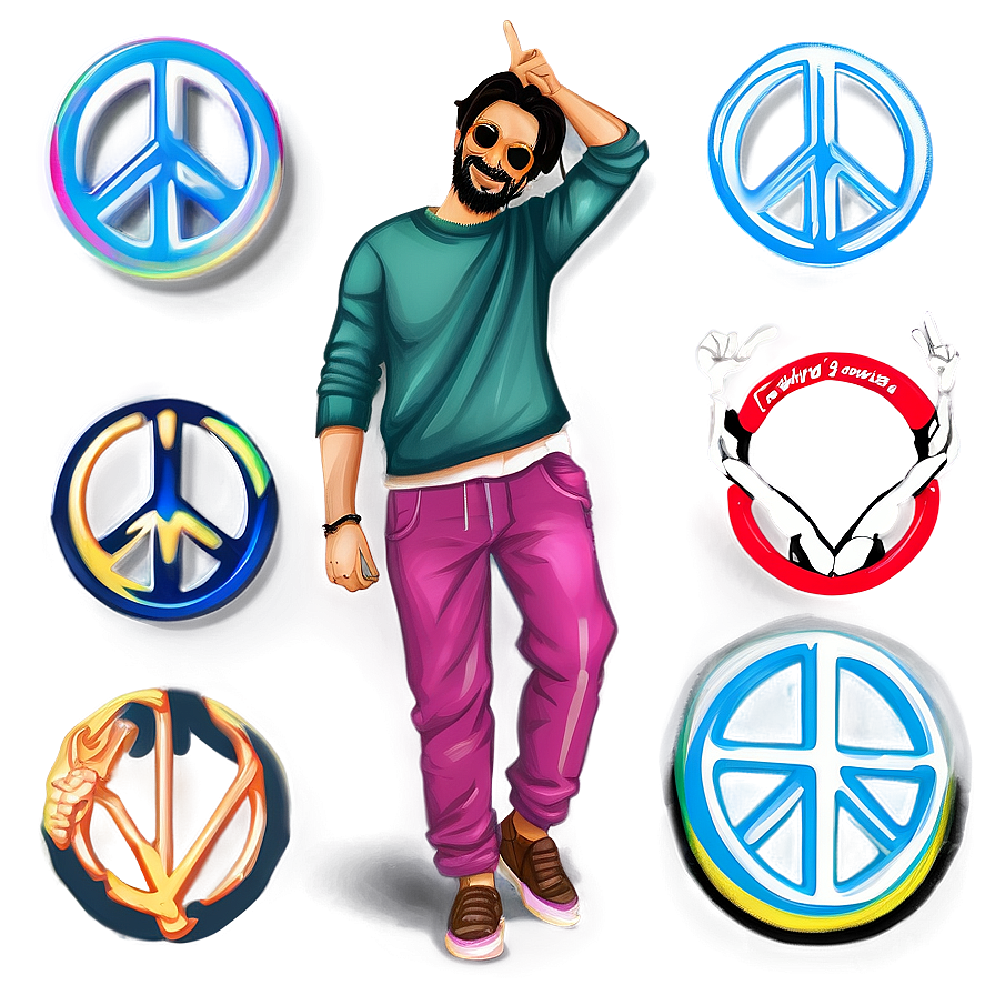 Peace Sign Illustration Png Ukm9