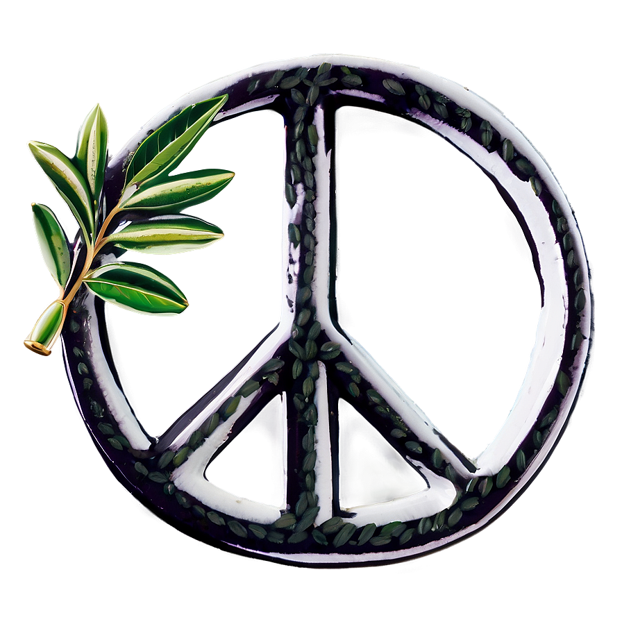 Peace Sign With Olive Branch Png 39