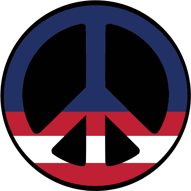 Peace Symbolwith Flag Colors