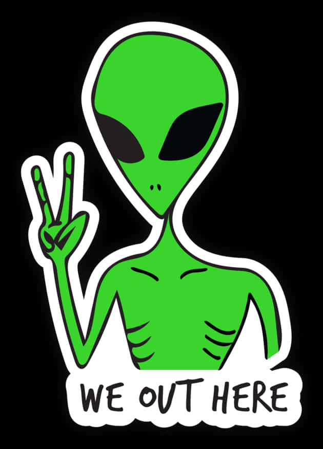 Peaceful Alien Gesture Graphic