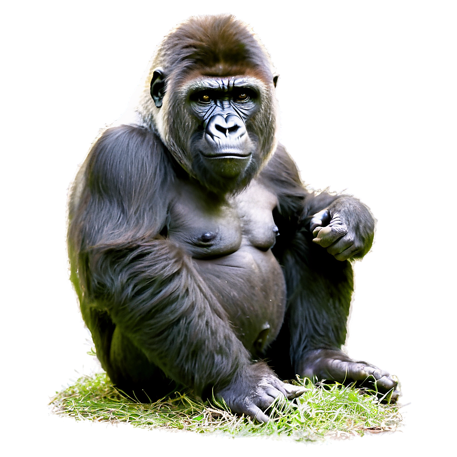 Peaceful Gorilla Sitting Png 60