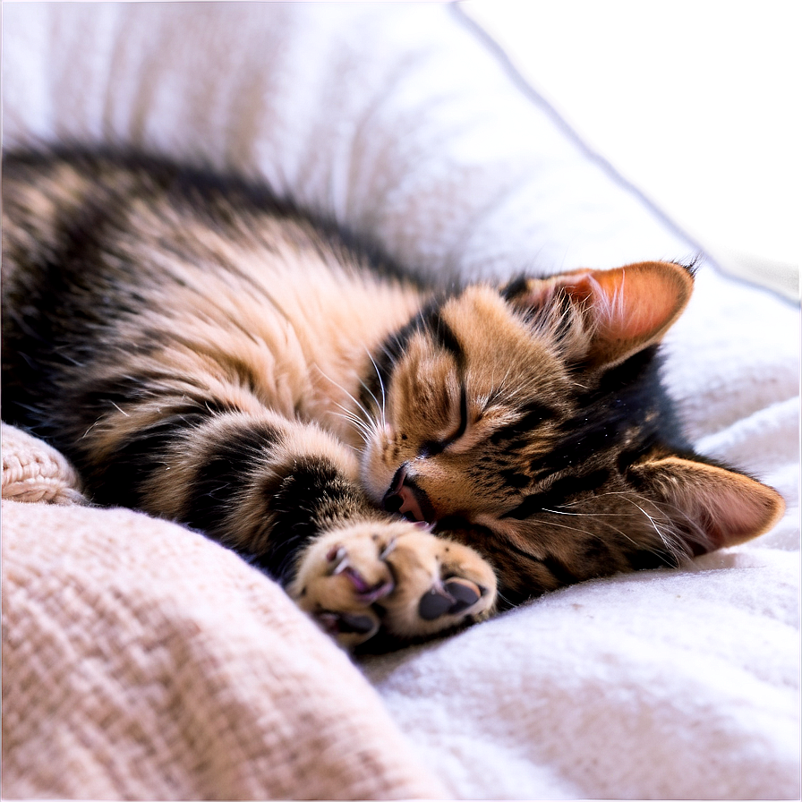 Peaceful Kitten Nap Png 21