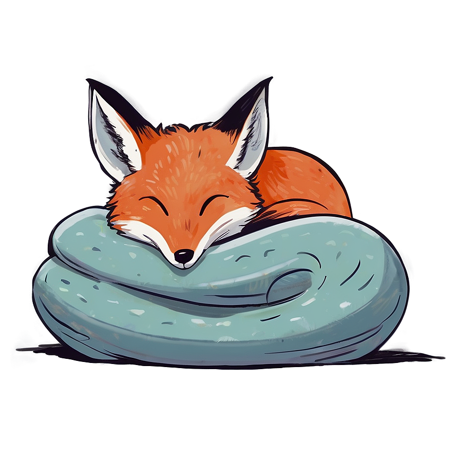 Peaceful Sleeping Fox Png Apw