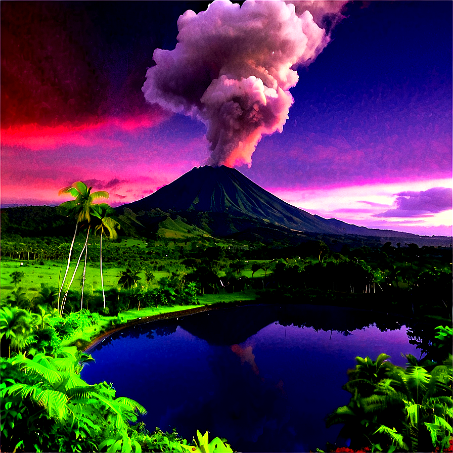 Peaceful Volcano Valley Png 1
